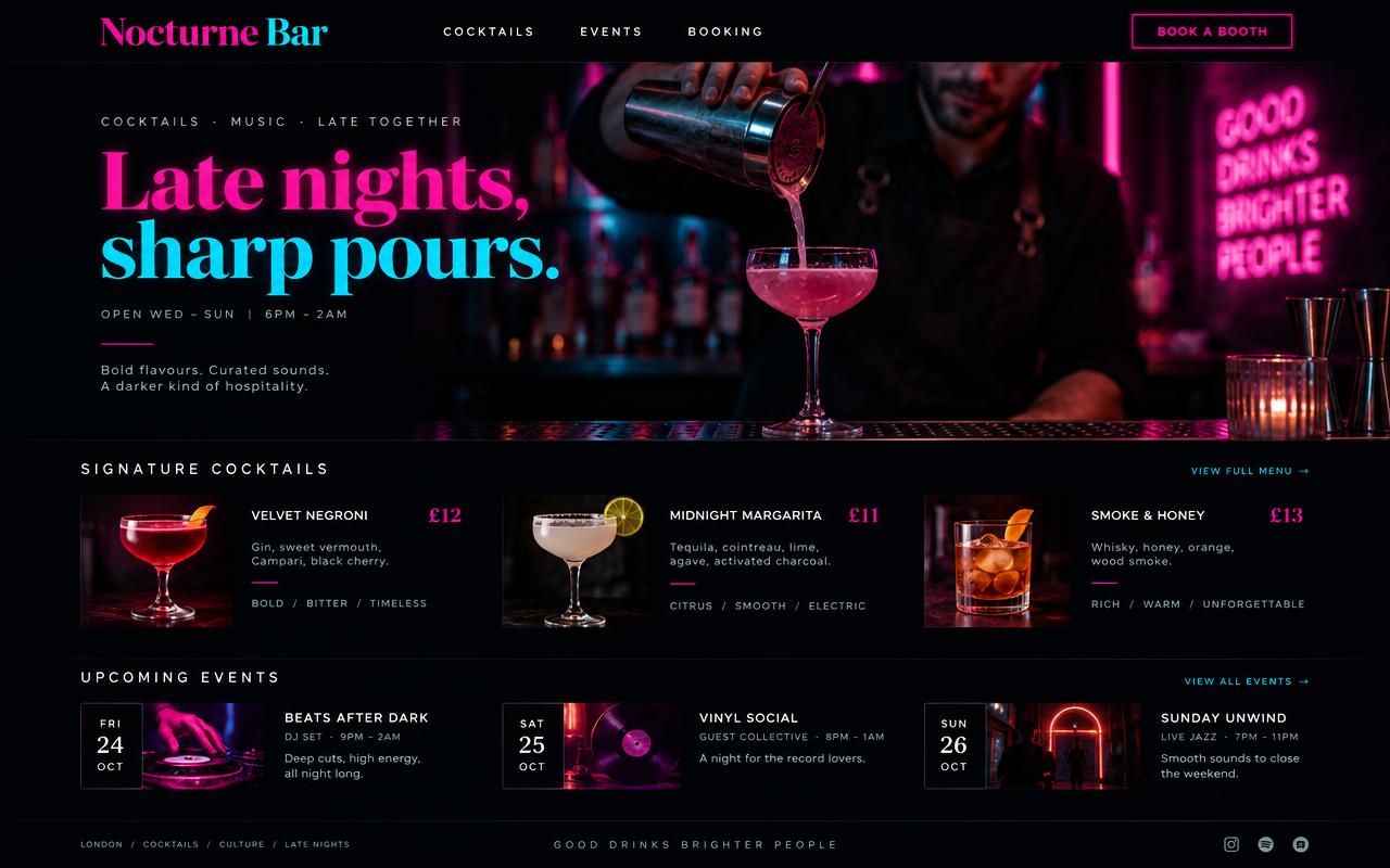 Nocturne website template