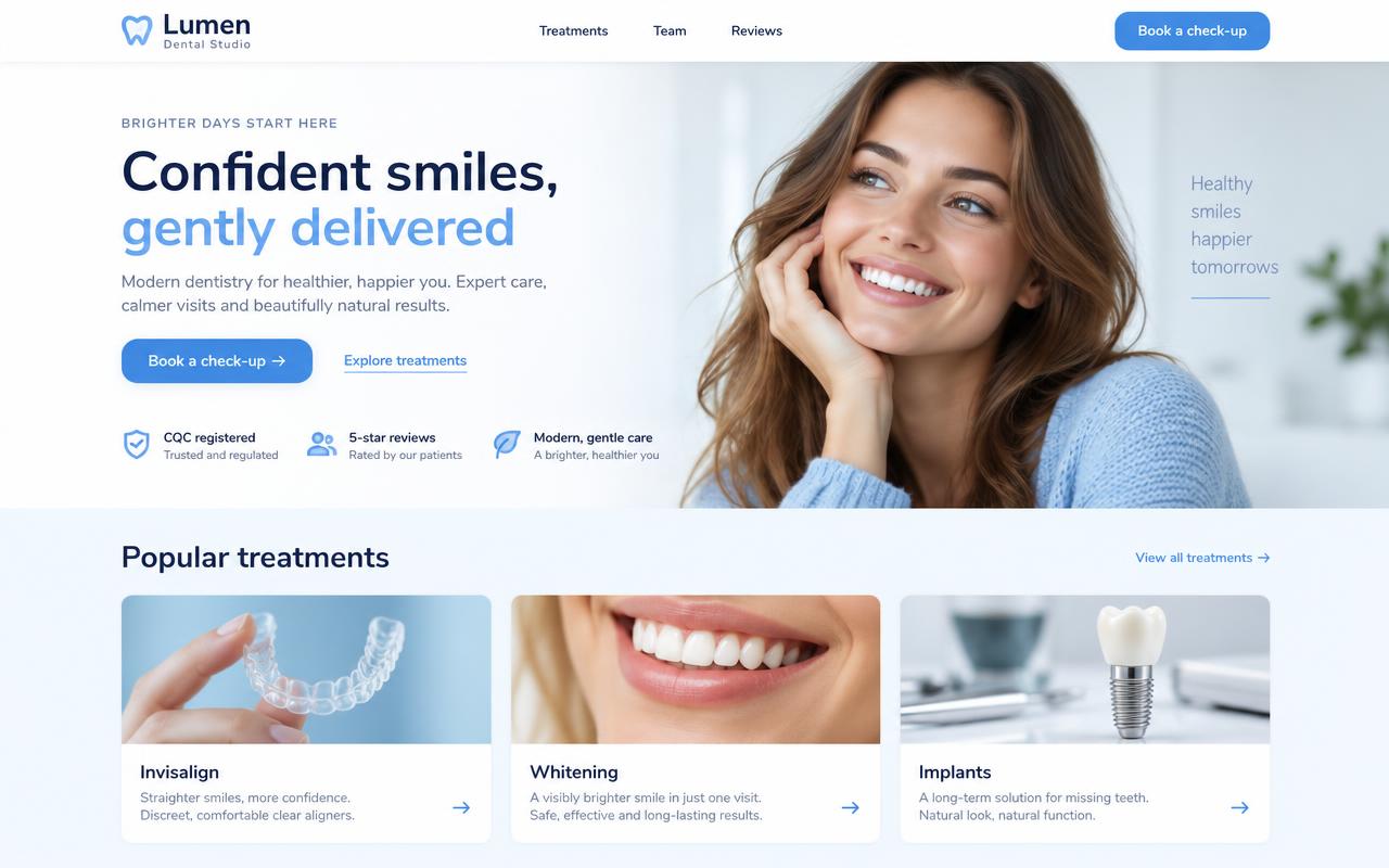 Lumen Dental website template