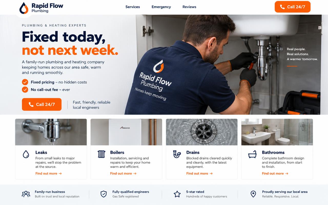 Rapid Flow website template