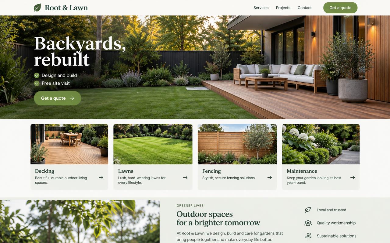 Root & Lawn website template