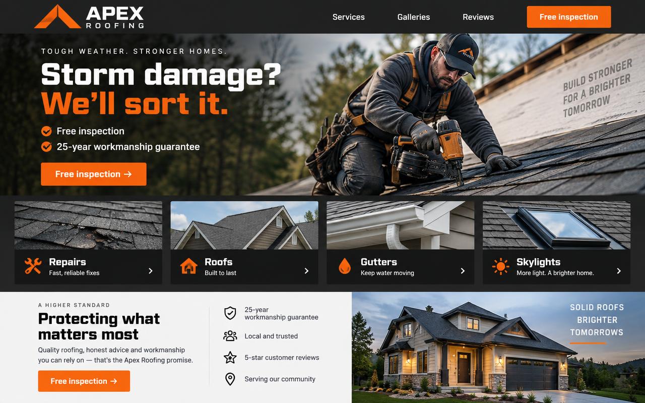 Apex Roofing website template